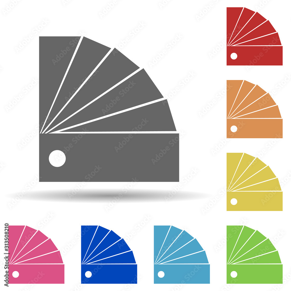 Poster color swatch in multi color style icon. simple glyph, flat vector of business icons for ui and ux, w
