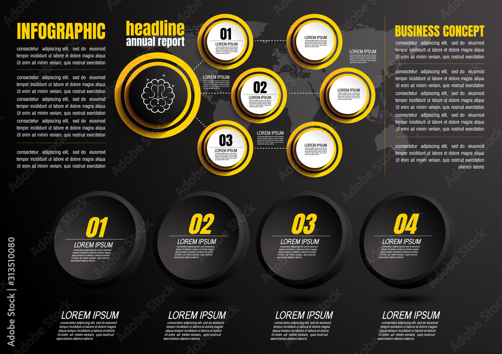 Canvas Prints infographic business data, process chart design template for presentation. abstract timeline element