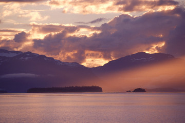 Sunset, Brothers Islands, Alaska
