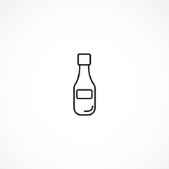 milk bottle icon on white background