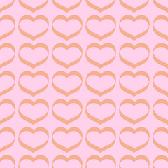 Seamless pattern of pink hearts, Seamless pattern of pink hearts