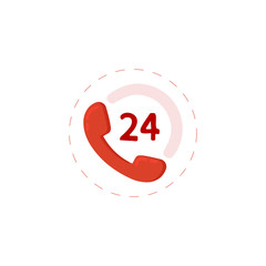 call center flat icon on white background