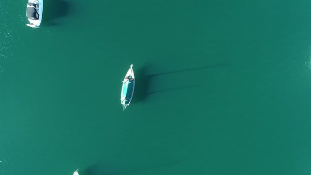 Boat fleets at Sydney Northern beaches channel
