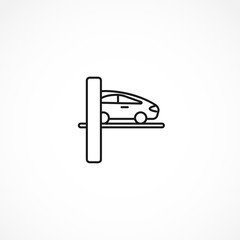 Car lifting icon on white background