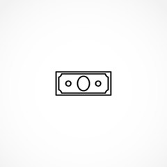 Cash icon. Dollar icon on white background