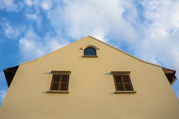 old building two windows