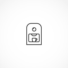 coffee maker icon on white background