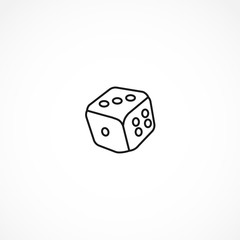 dice cubes icon on white background
