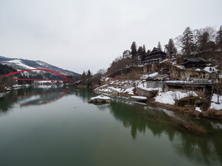 Fototapeta premium 日本 会津柳津の風景
