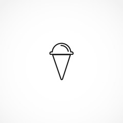 Ice cream icon on white background