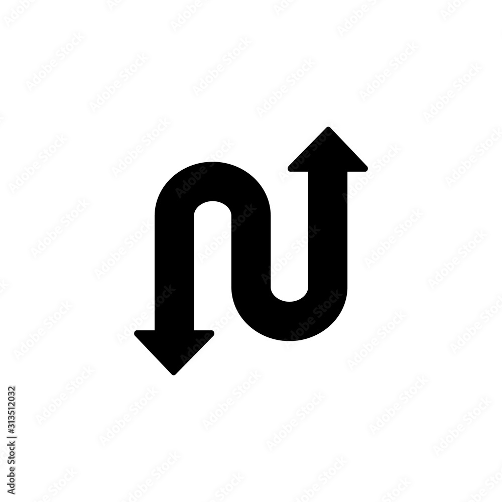 Poster crankle arrow icon. simple pointer icons for ui and ux, website or mobile application