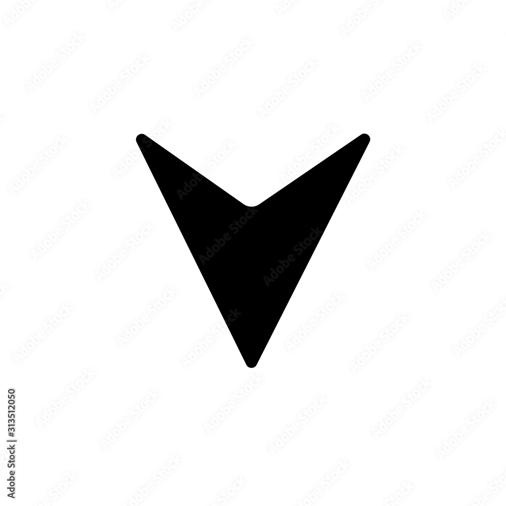 Poster arrow down icon. simple pointer icons for ui and ux, website or mobile application