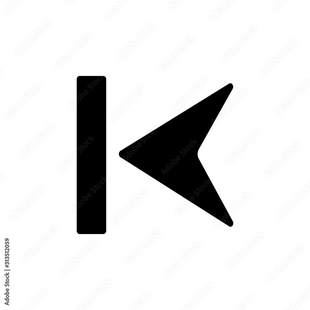Poster arrow left icon. simple pointer icons for ui and ux, website or mobile application