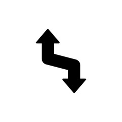Fototapeta premium Arrow curved icon. Simple pointer icons for ui and ux, website or mobile application