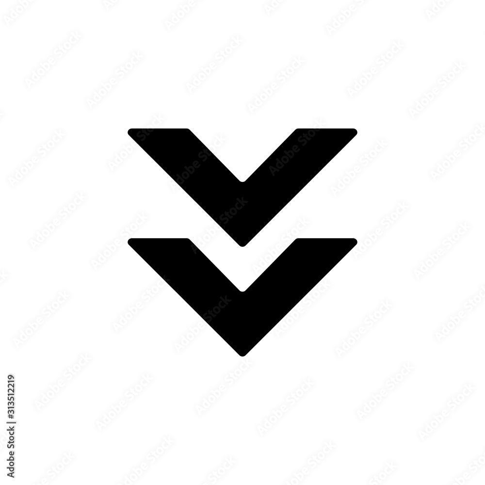Poster arrow down icon. simple pointer icons for ui and ux, website or mobile application