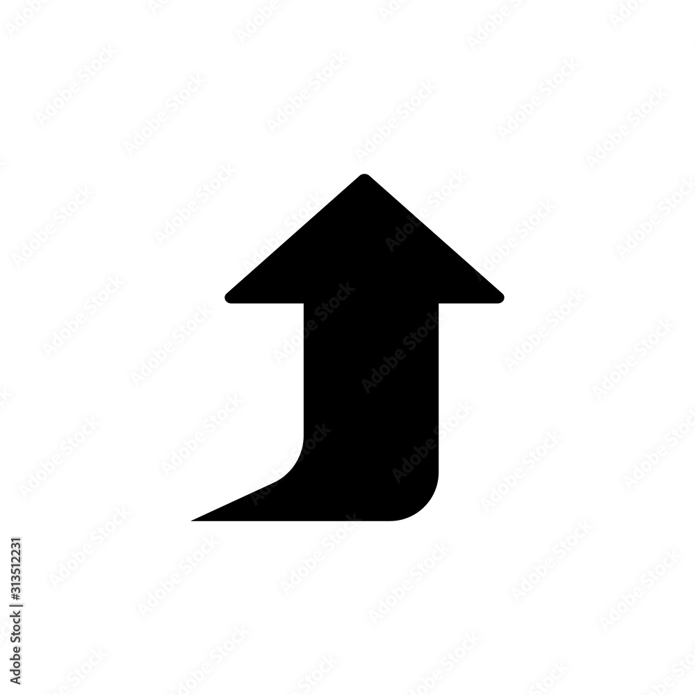 Poster arrow up icon. simple pointer icons for ui and ux, website or mobile application