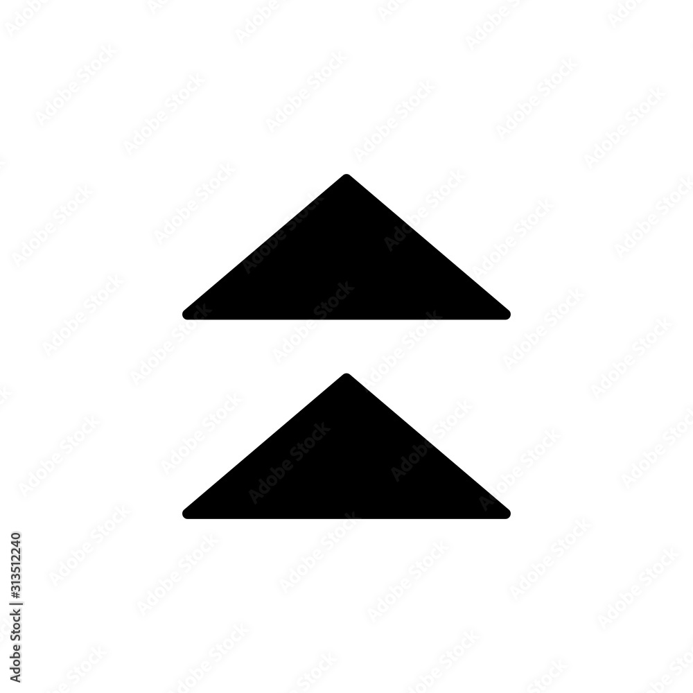 Poster arrow up icon. simple pointer icons for ui and ux, website or mobile application