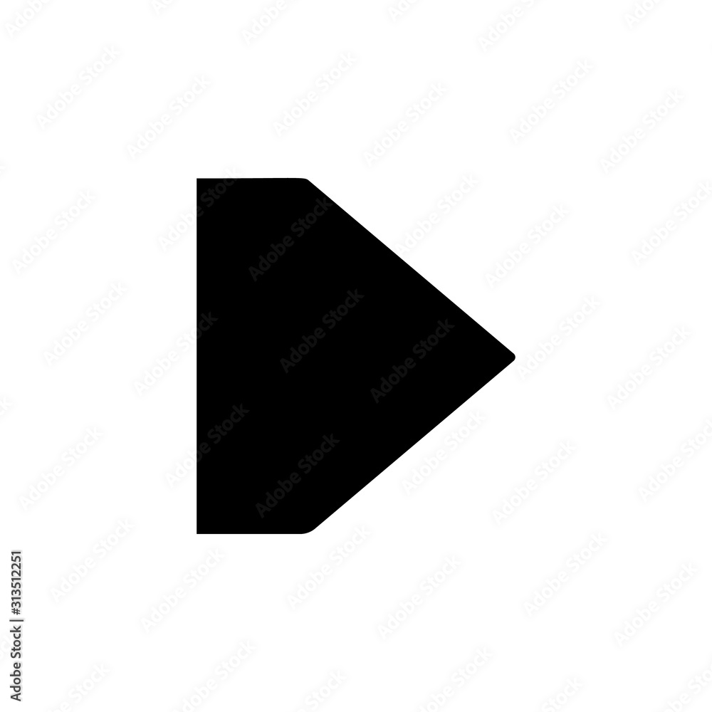 Poster arrow right icon. simple pointer icons for ui and ux, website or mobile application
