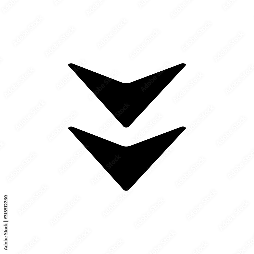 Poster arrow down icon. simple pointer icons for ui and ux, website or mobile application