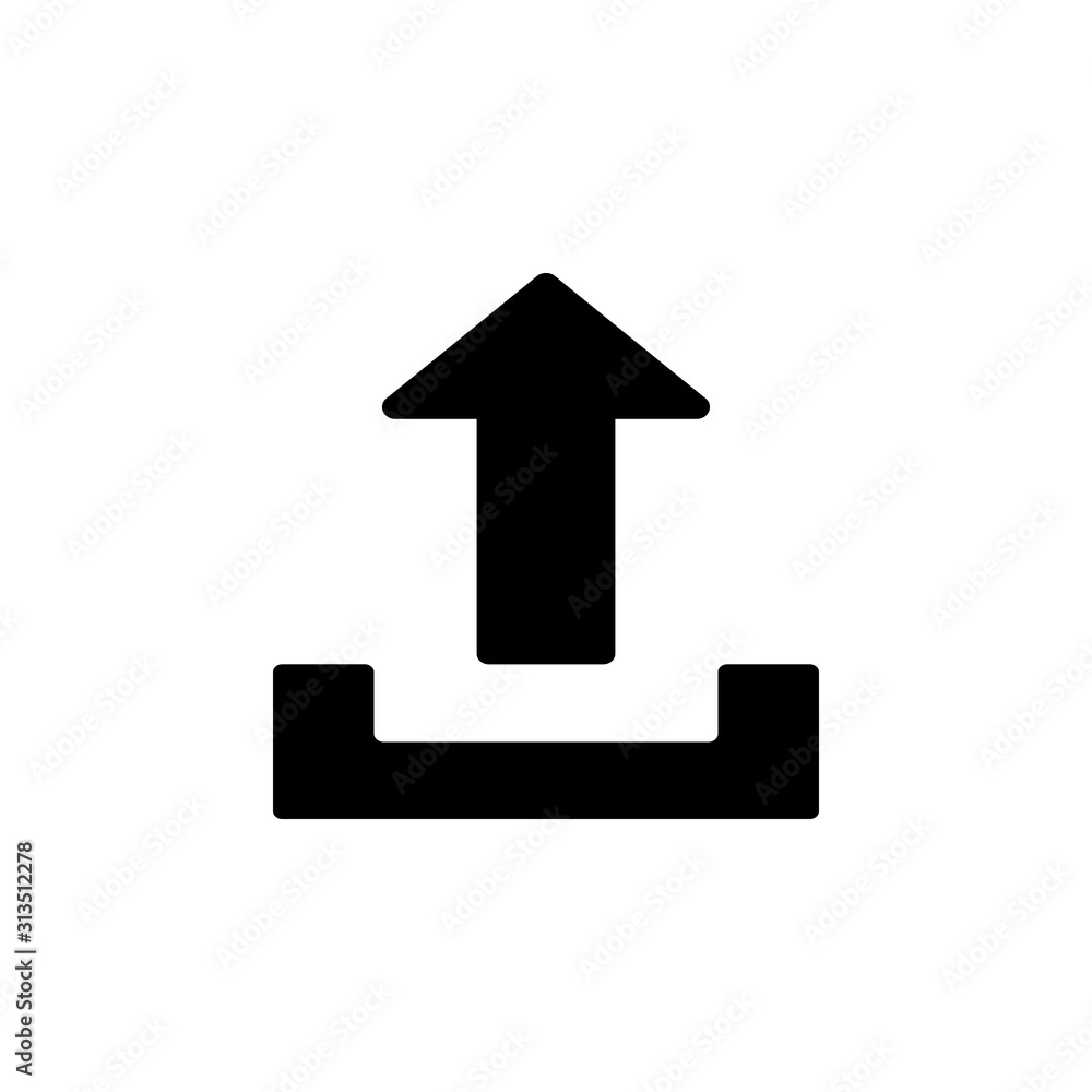 Aufkleber arrow upload icon. simple pointer icons for ui and ux, website or mobile application