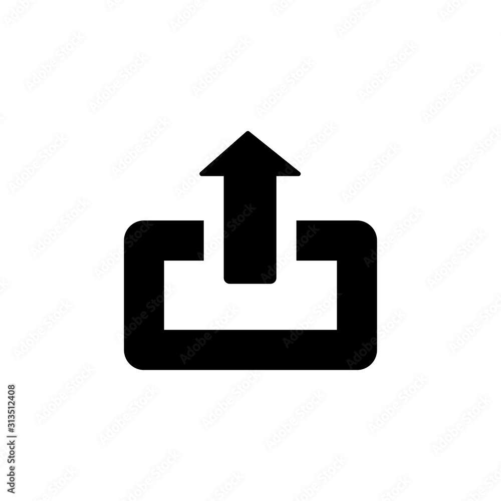 Aufkleber arrow upload icon. simple pointer icons for ui and ux, website or mobile application