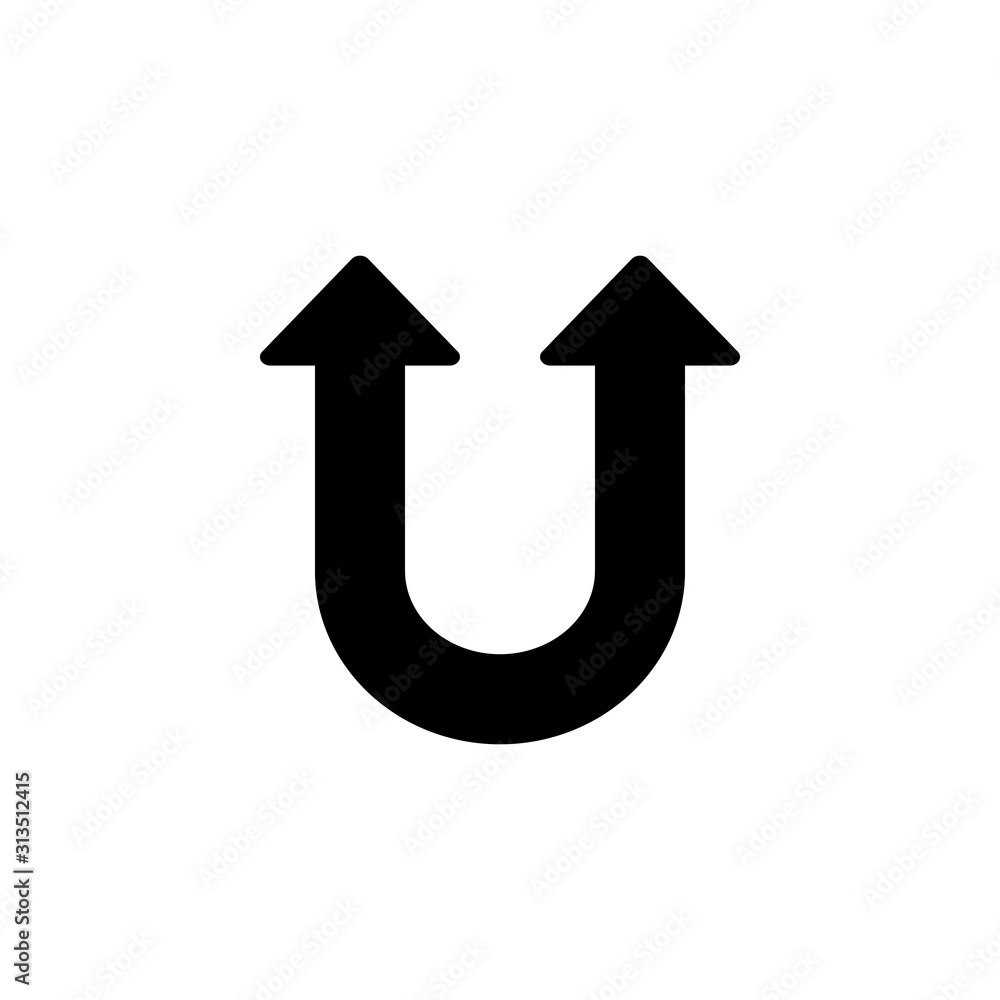 Poster arrow rotate icon. simple pointer icons for ui and ux, website or mobile application