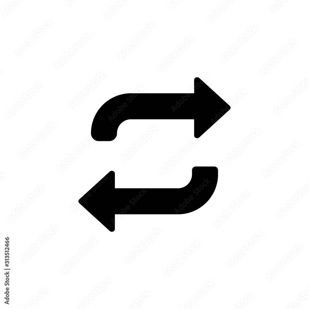 Poster arrow left right icon. simple pointer icons for ui and ux, website or mobile application