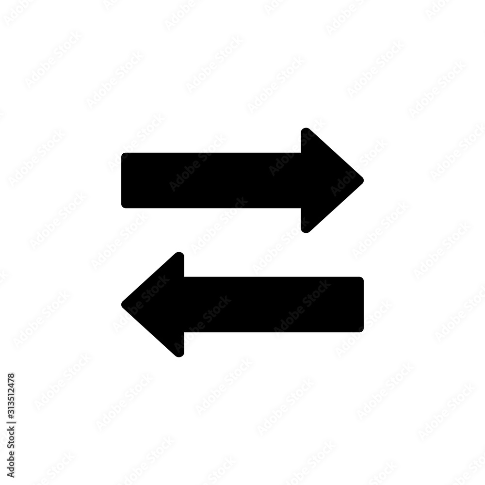 Poster arrow left right icon. simple pointer icons for ui and ux, website or mobile application