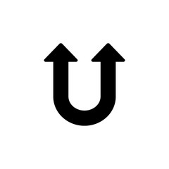 Arrow rotate icon. Simple pointer icons for ui and ux, website or mobile application
