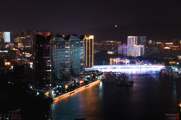 Fototapeta na wymiar Magnificent view of the Sanya city of Hainan Island. China