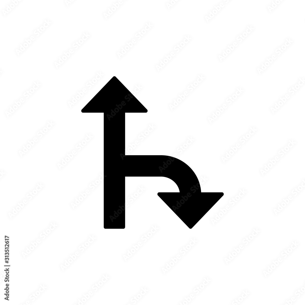 Poster arrow up down icon. simple pointer icons for ui and ux, website or mobile application