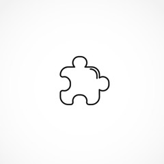 Puzzle icon on white background