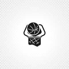 basketball icon on white background