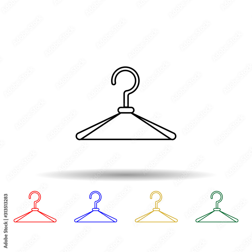 Poster hanger, closet multi color style icon. simple thin line, outline vector of clothes icons for ui and 