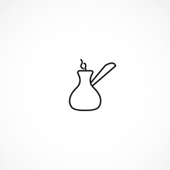Turkish coffee icon on white background