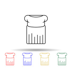 Crop clothes women dress multi color style icon. Simple thin line, outline vector of clothes icons for ui and ux, website or mobile application