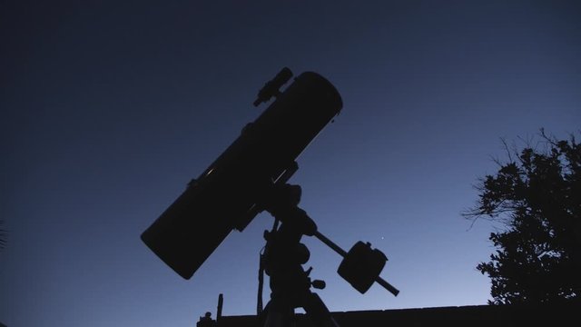 Astronomy telescope slewing to an object in space