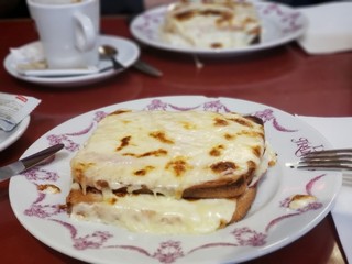 Croque-Monsieur in a nice plate. 