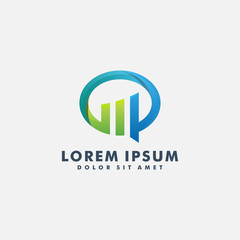 Talk Data logo design vector icon