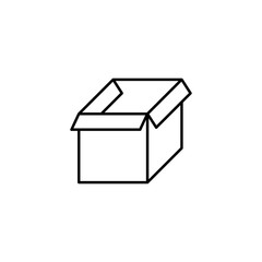 Box opened icon. Simple line, outline vector of packaging icons for ui and ux, website or mobile application