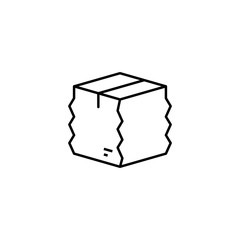 Box closed icon. Simple line, outline vector of packaging icons for ui and ux, website or mobile application