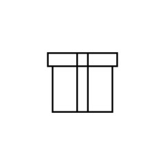 Box closed icon. Simple line, outline vector of packaging icons for ui and ux, website or mobile application