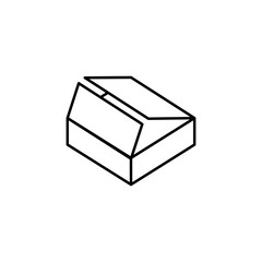 Box opened icon. Simple line, outline vector of packaging icons for ui and ux, website or mobile application