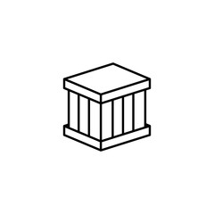 Box closed icon. Simple line, outline vector of packaging icons for ui and ux, website or mobile application