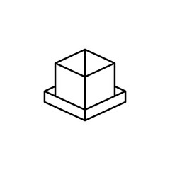 Box opened icon. Simple line, outline vector of packaging icons for ui and ux, website or mobile application