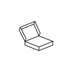 Box opened icon. Simple line, outline vector of packaging icons for ui and ux, website or mobile application