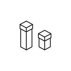 Box closed icon. Simple line, outline vector of packaging icons for ui and ux, website or mobile application