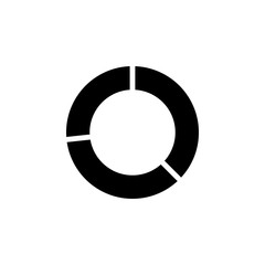 Naklejka premium Chart donut transitions icon. Simple business performance icons for ui and ux, website or mobile application