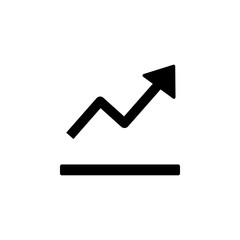 Chart arrow up icon. Simple business performance icons for ui and ux, website or mobile application