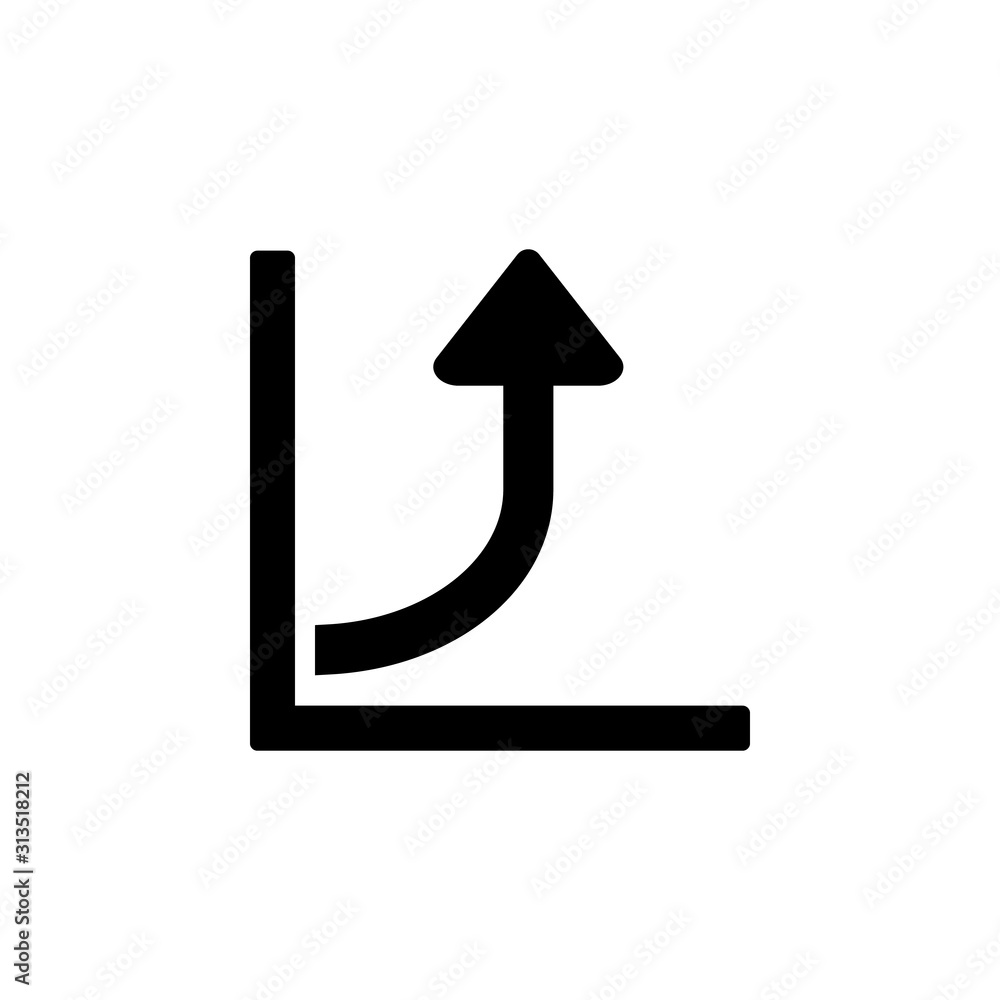Poster chart arrow up icon. simple business performance icons for ui and ux, website or mobile application